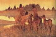 Frederic Remington The Gossiops (mk43) Sweden oil painting artist